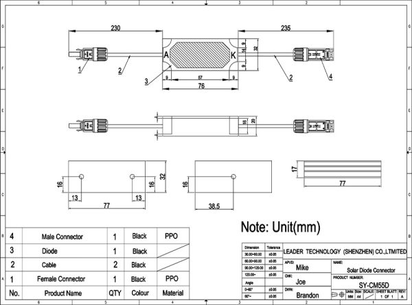 Dioda protectie fotovoltaice 15A - imagine 2