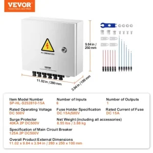 Tablou fotovoltaice echipat 6 stringuri 500VDC 4 Tablou fotovoltaice echipat 500V