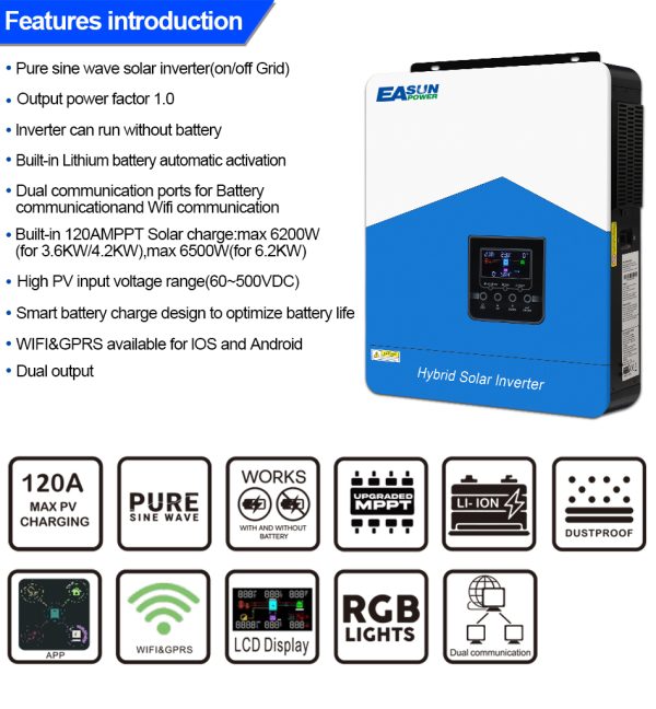 Invertor hibrid 6200w