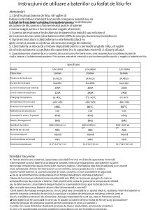 Baterie LiFePO4 50Ah 12V 3 Baterie litiu 50Ah