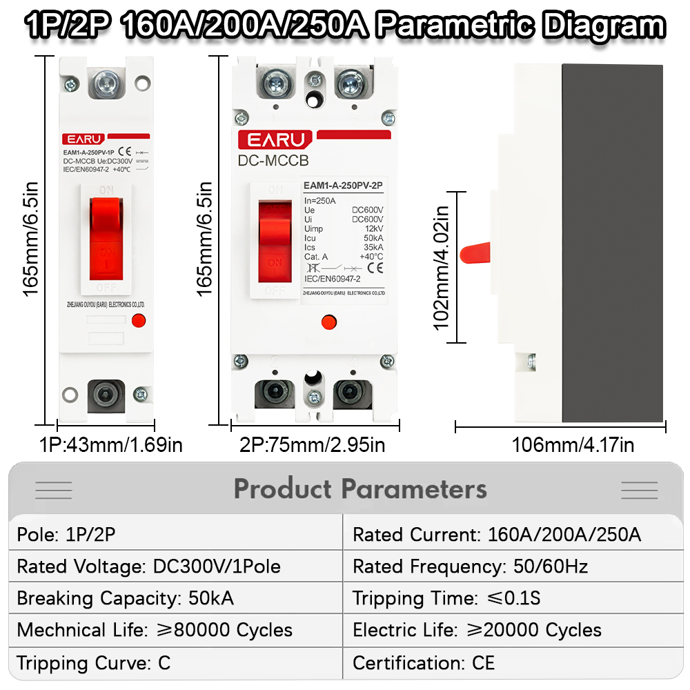 Disjunctor automat 1000VDC 200A 1 Disjunctor automat 200A